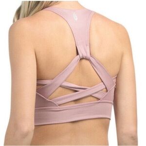 Free People Movement Sports Bra Mauve Pink Strappy Women’s Size Small S Yoga